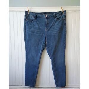 Seven7 20W Bombshell High Rise Jeans Skinny Dark Wash Denim Blue‎